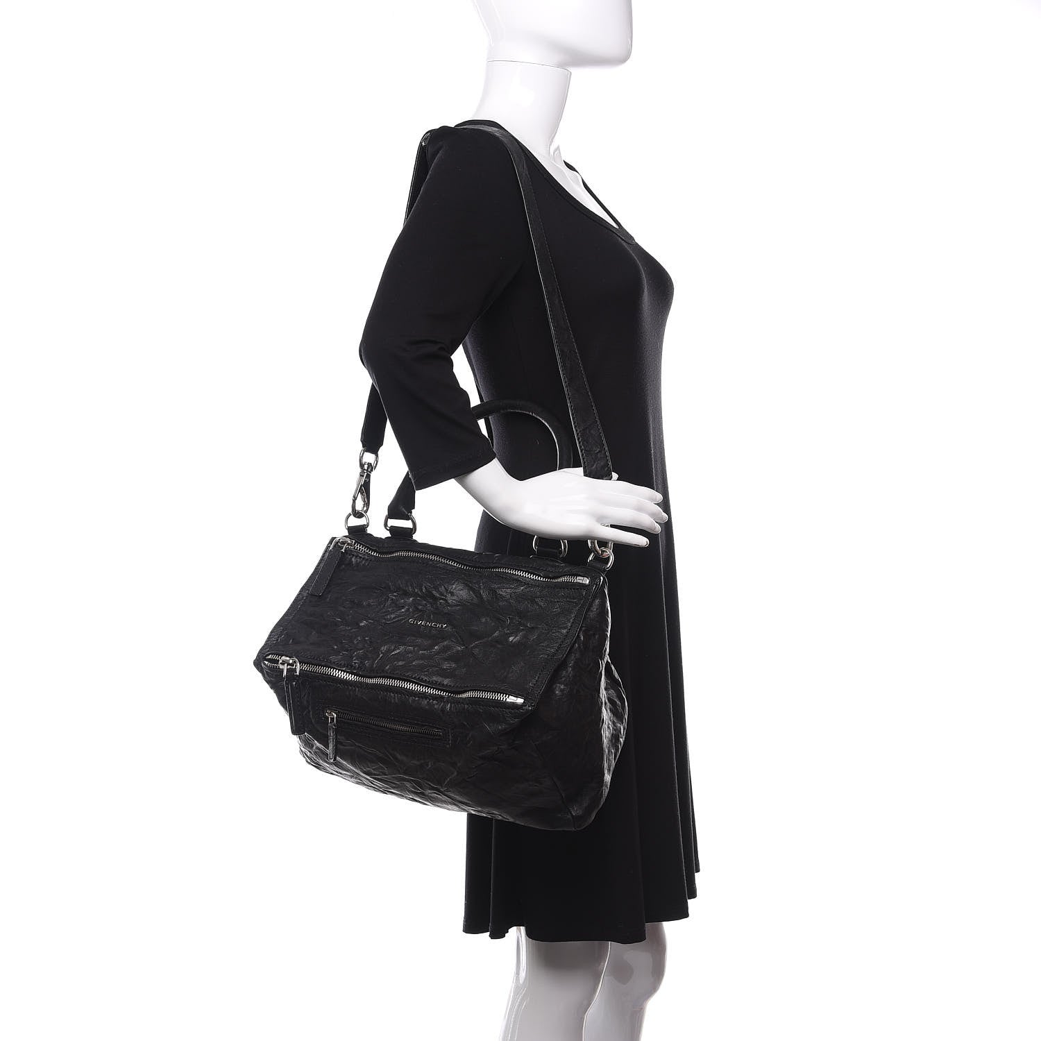 Givenchy Tumbled Sheepskin Medium Pandora Bag Black 2 of 9