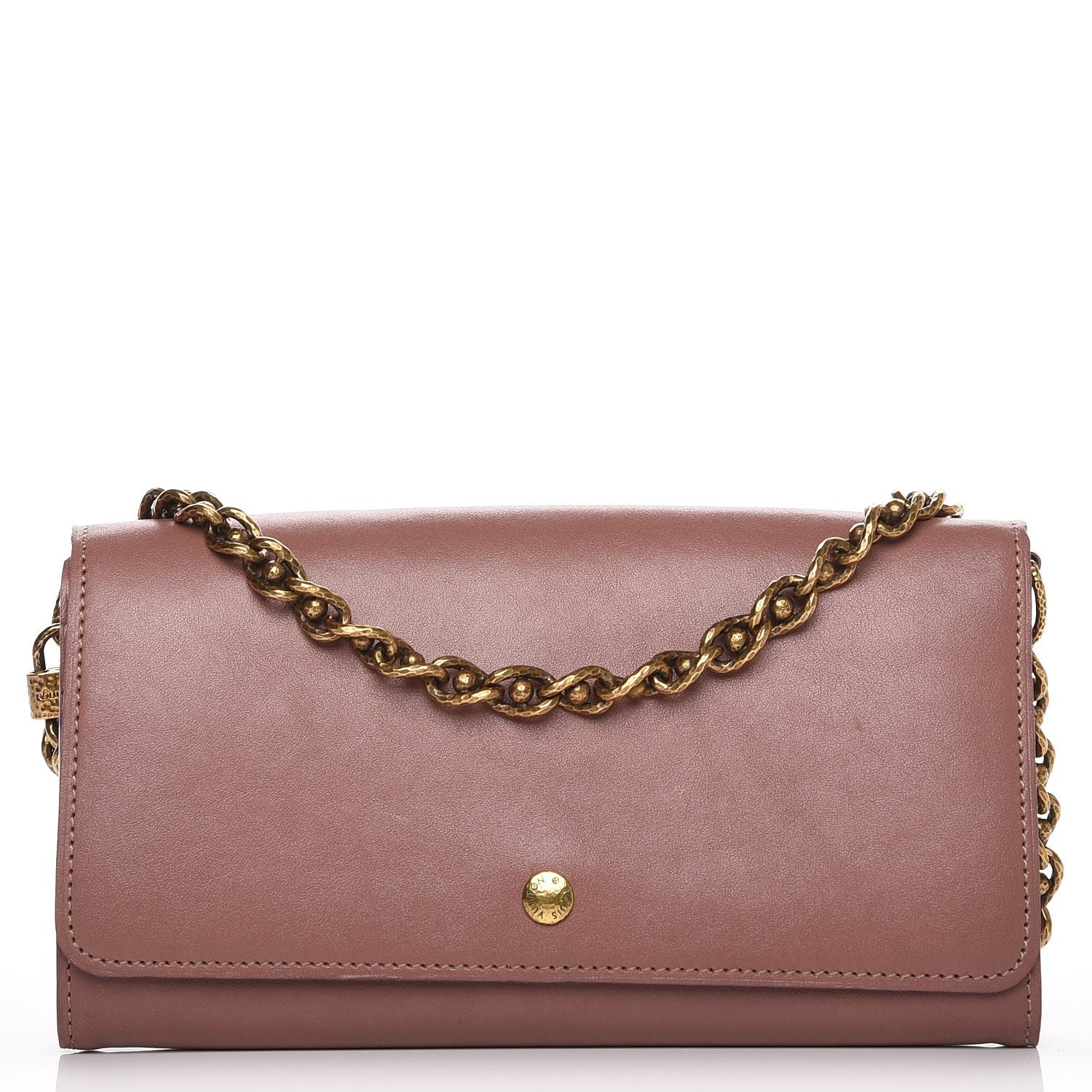 Louis Vuitton Cuir Boudoir Sarah Chain Wallet Rose Velours 1 of 7