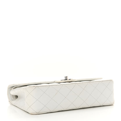 Chanel Caviar Quilted Medium Double Flap Bijoux Chain White 3 of 26