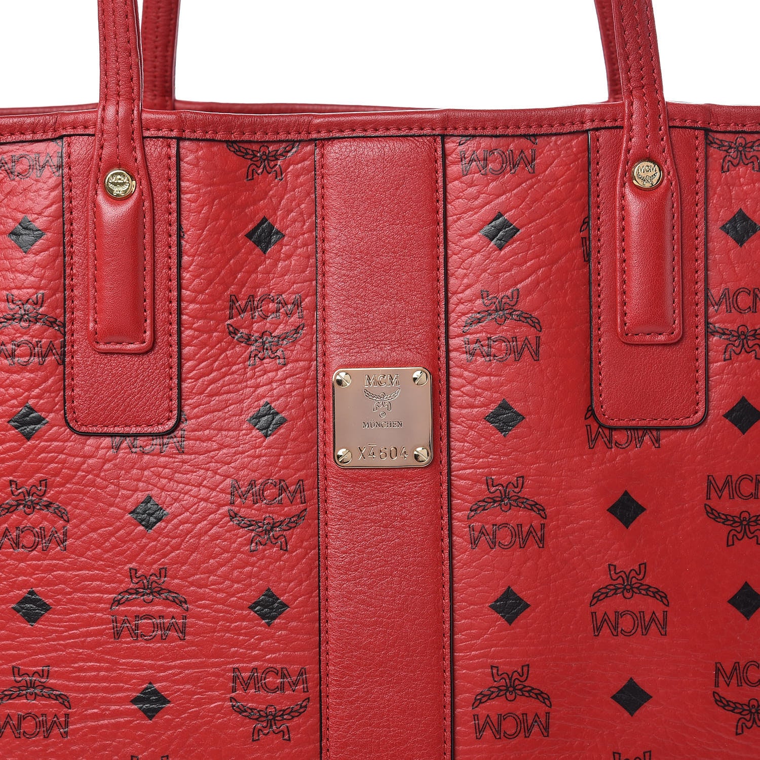 MCM Visetos Medium Liz Reversible Shopper Tote Ruby Red 12 of 20