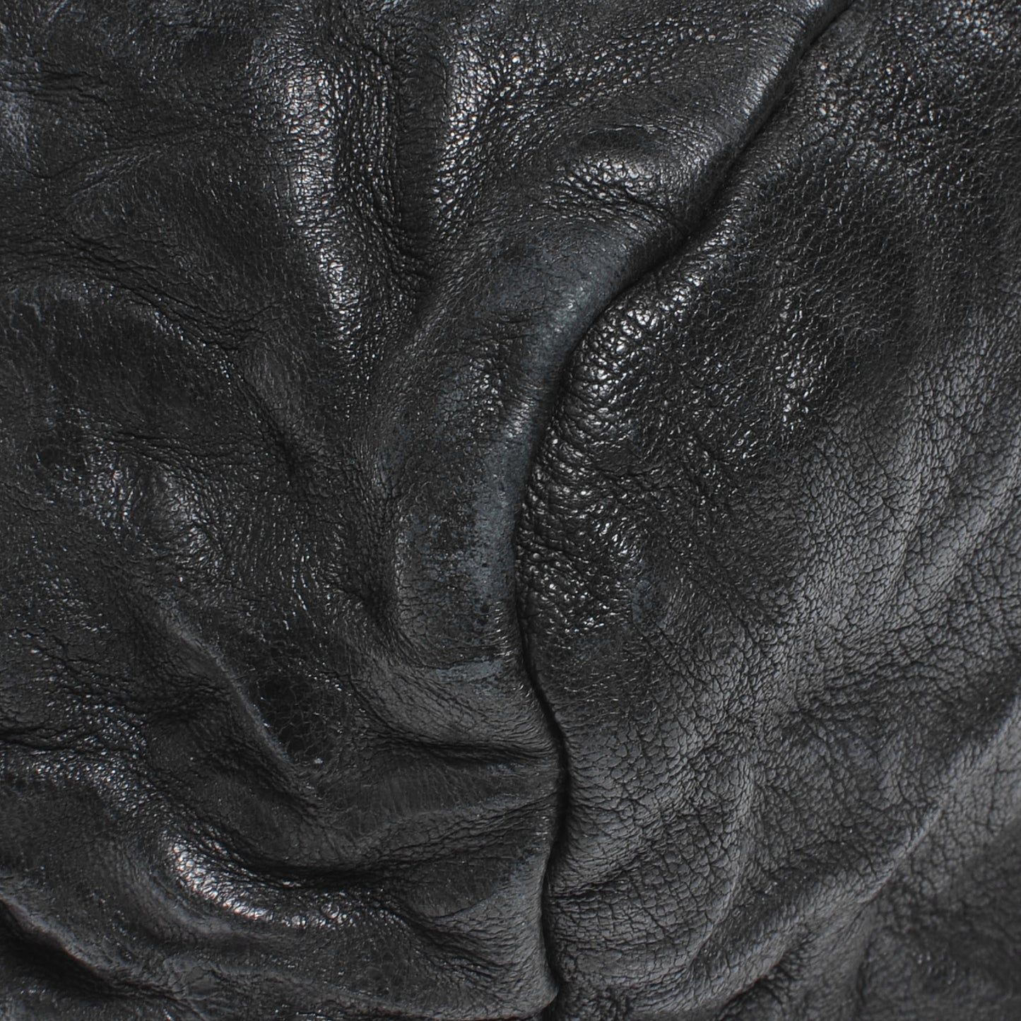 Tumbled Sheepskin Medium Pandora Bag Black