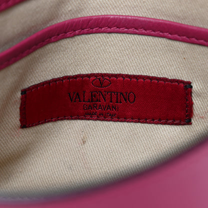 Valentino Garavani Vitello Medium Rockstud Flip Lock Crossbody Bag Deep Cyclamin 7 of 10