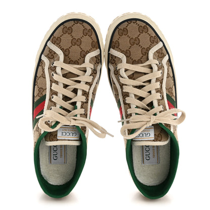 Gucci GG Monogram Web Womens 1977 Tennis Sneakers 40.5 Beige Ebony Mystic White 2 of 11