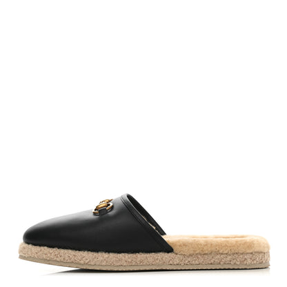 Gucci Nappa Wool Womens Fria Slippers 39 Black Butterscotch 1 of 9