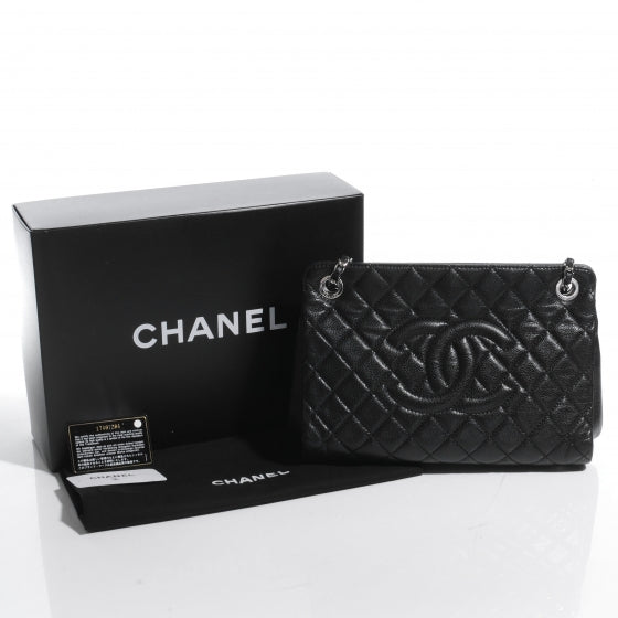 Chanel Caviar CC Timeless Shopping Tote Black 5 of 8