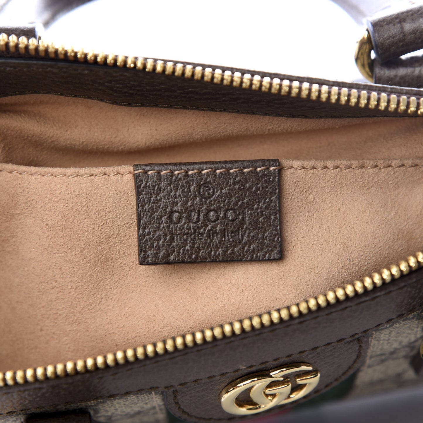 GG Supreme Monogram Small Ophidia Tote Bag Brown