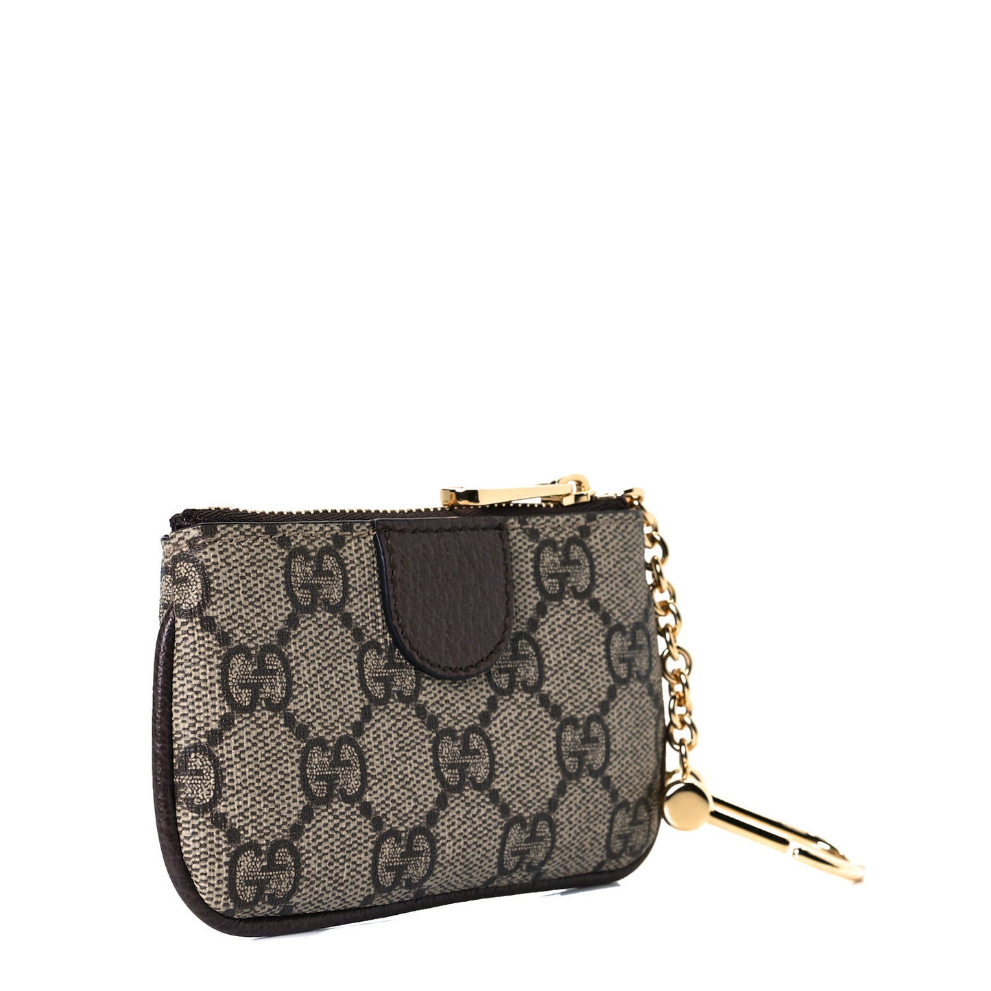 GG Supreme Monogram Web Ophidia Key Case Beige New Acero