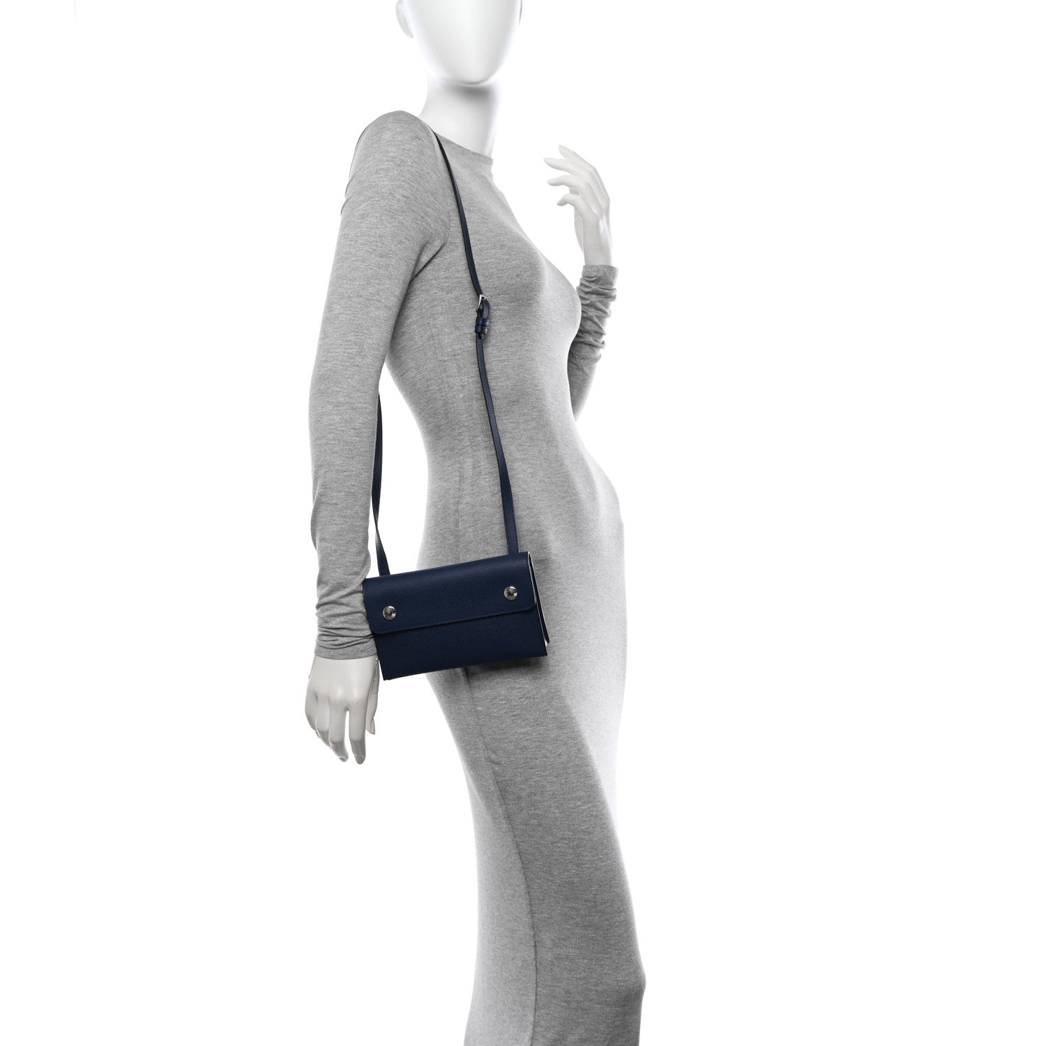 Hermes Epsom Hermesnap Wallet Bleu Navy 2 of 11