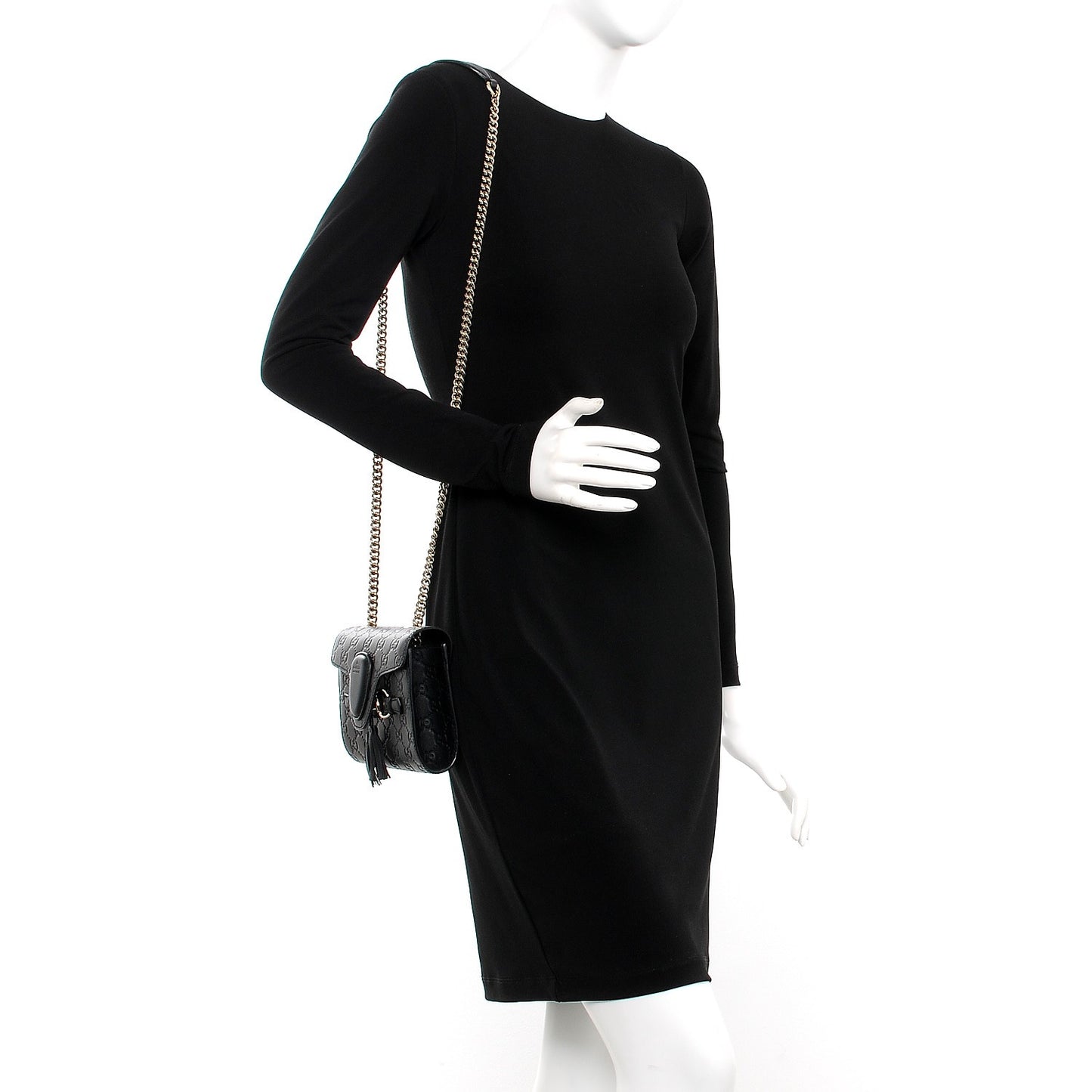 Guccissima Mini Emily Shoulder Bag Black