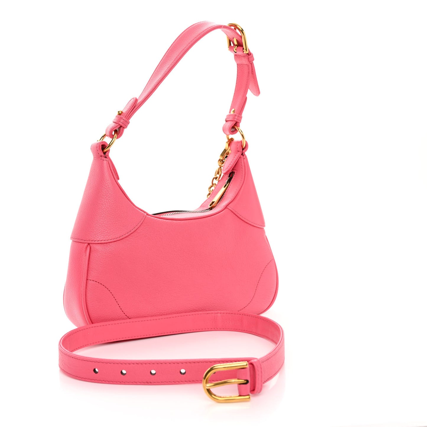 Goatskin Small Aphrodite Shoulder Bag Rhodamine Pink