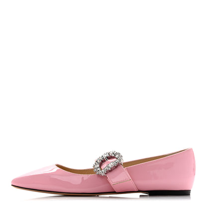 Jimmy Choo Patent Crystal Goodwin Ballerina Flats  37 Pink 1 of 12