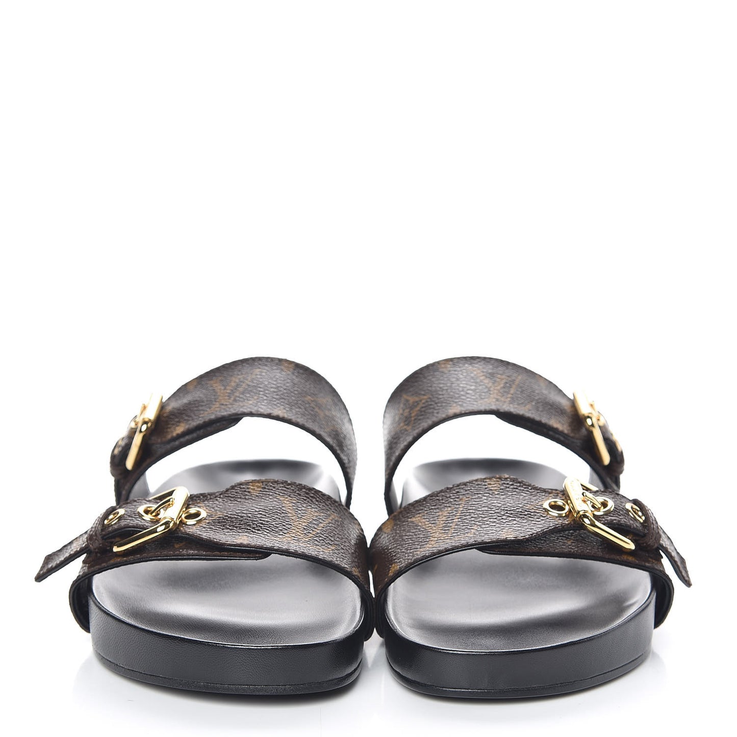 Monogram Bom Dia Mule Sandals 37 Black