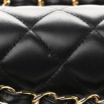Chanel Lambskin Quilted Jumbo Double Flap Black 9 of 15
