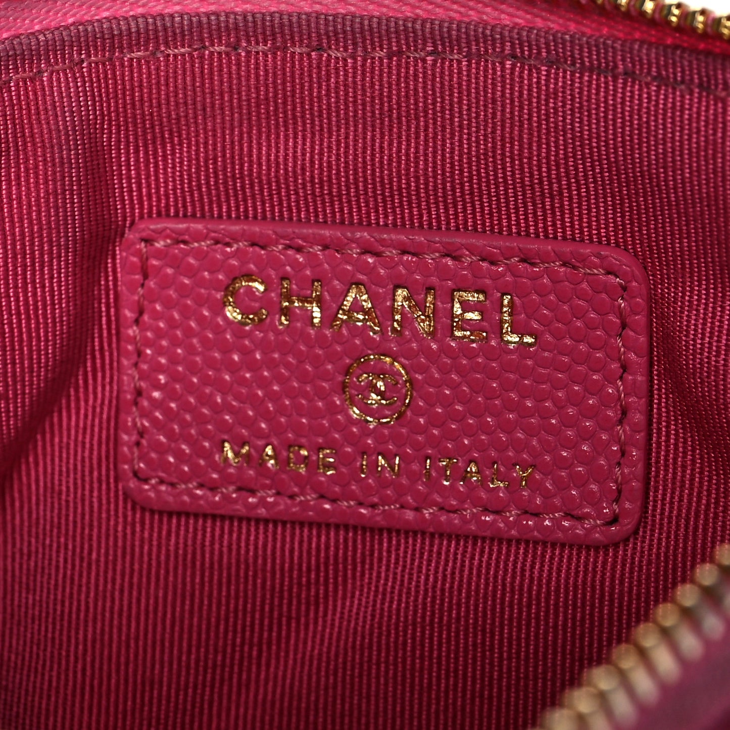 Caviar Quilted Small Cosmetic Case Pink