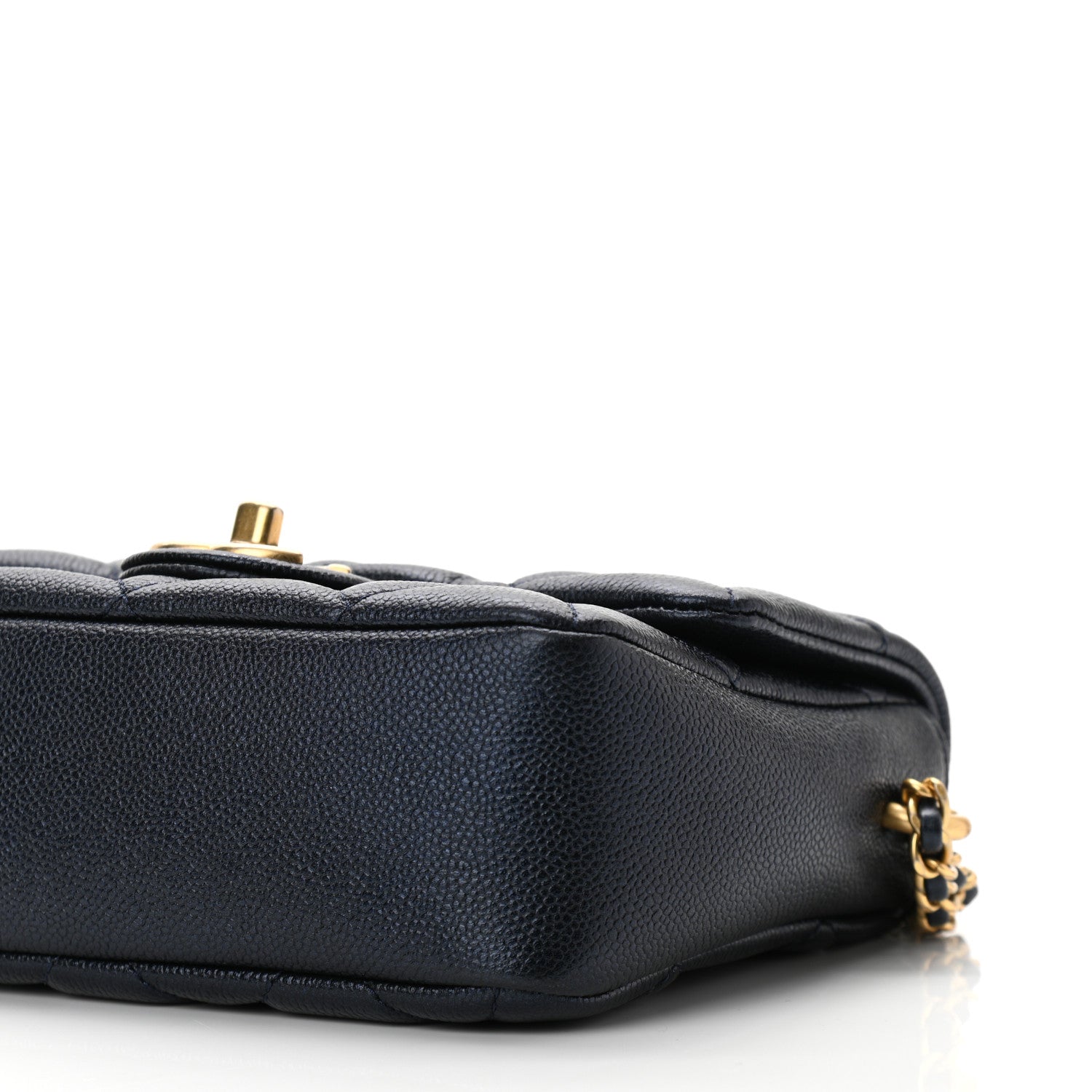 Chanel Iridescent Caviar Quilted Mini My Perfect Flap Dark Blue 10 of 11