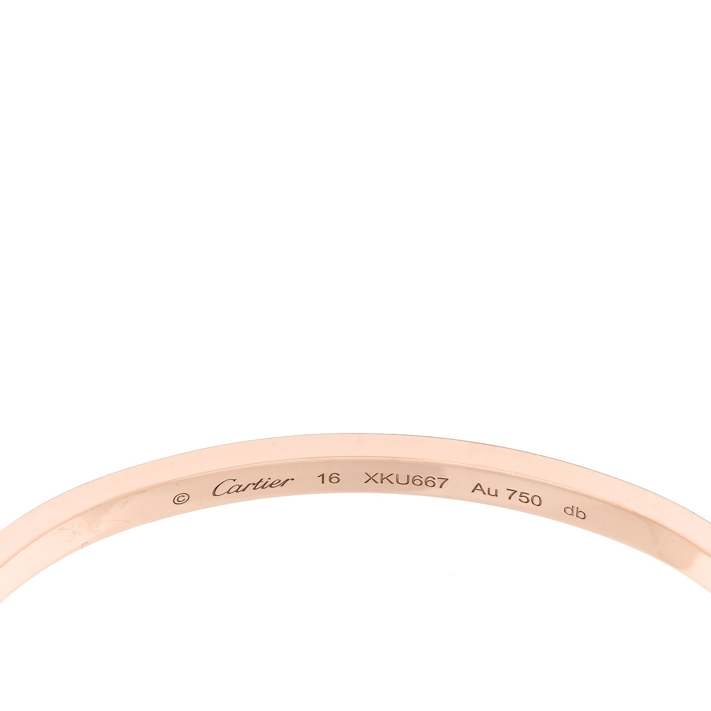18K Pink Gold Small LOVE Bracelet 16