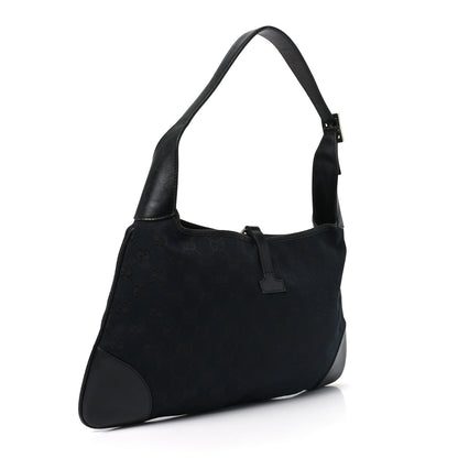Gucci Monogram Lobster Clasp Jackie O Hobo Black 2 of 10