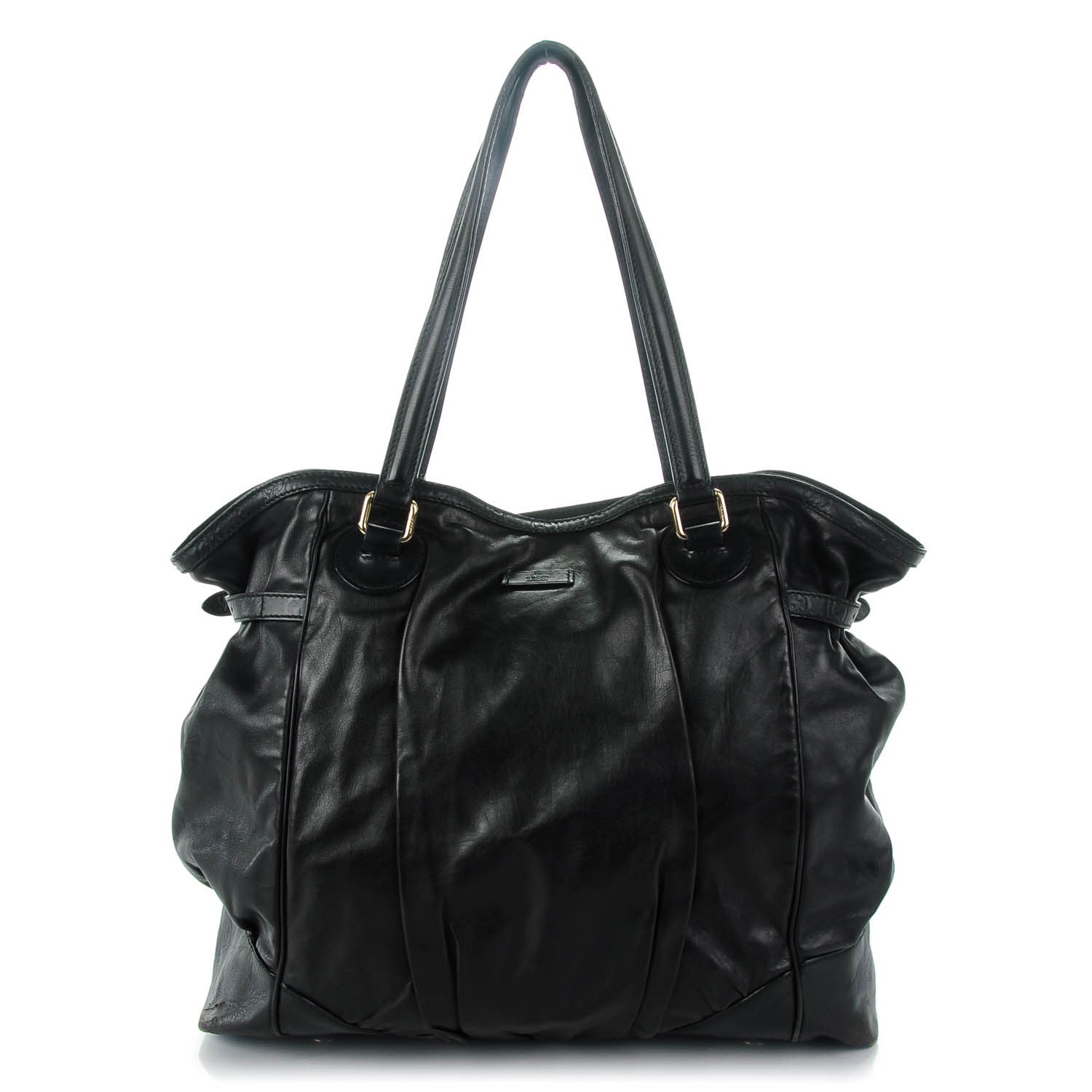 Gucci Calfskin Large Full Moon Tote Black 1 of 9
