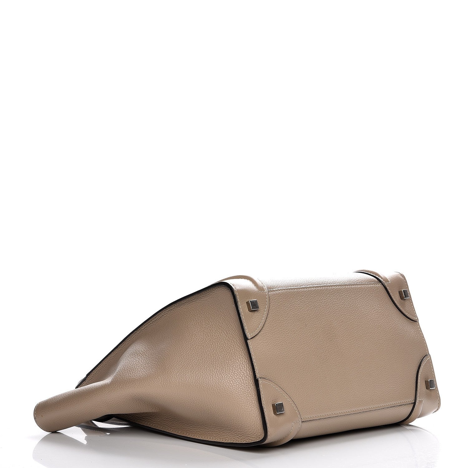 Celine Drummed Calfskin Mini Luggage Dune 4 of 9