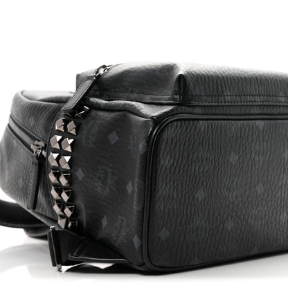 MCM Visetos Medium Side Studs Stark Backpack Black 9 of 11