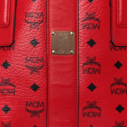 MCM Visetos Medium Liz Reversible Shopper Tote Ruby Red 13 of 23
