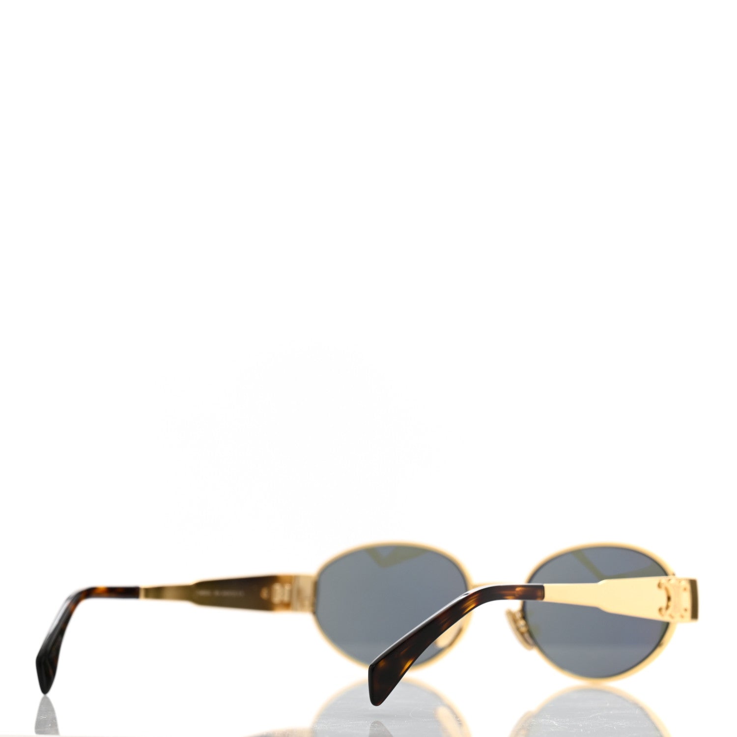 Celine Metal Triomphe 01 Sunglasses CL40235U Gold Green 4 of 7