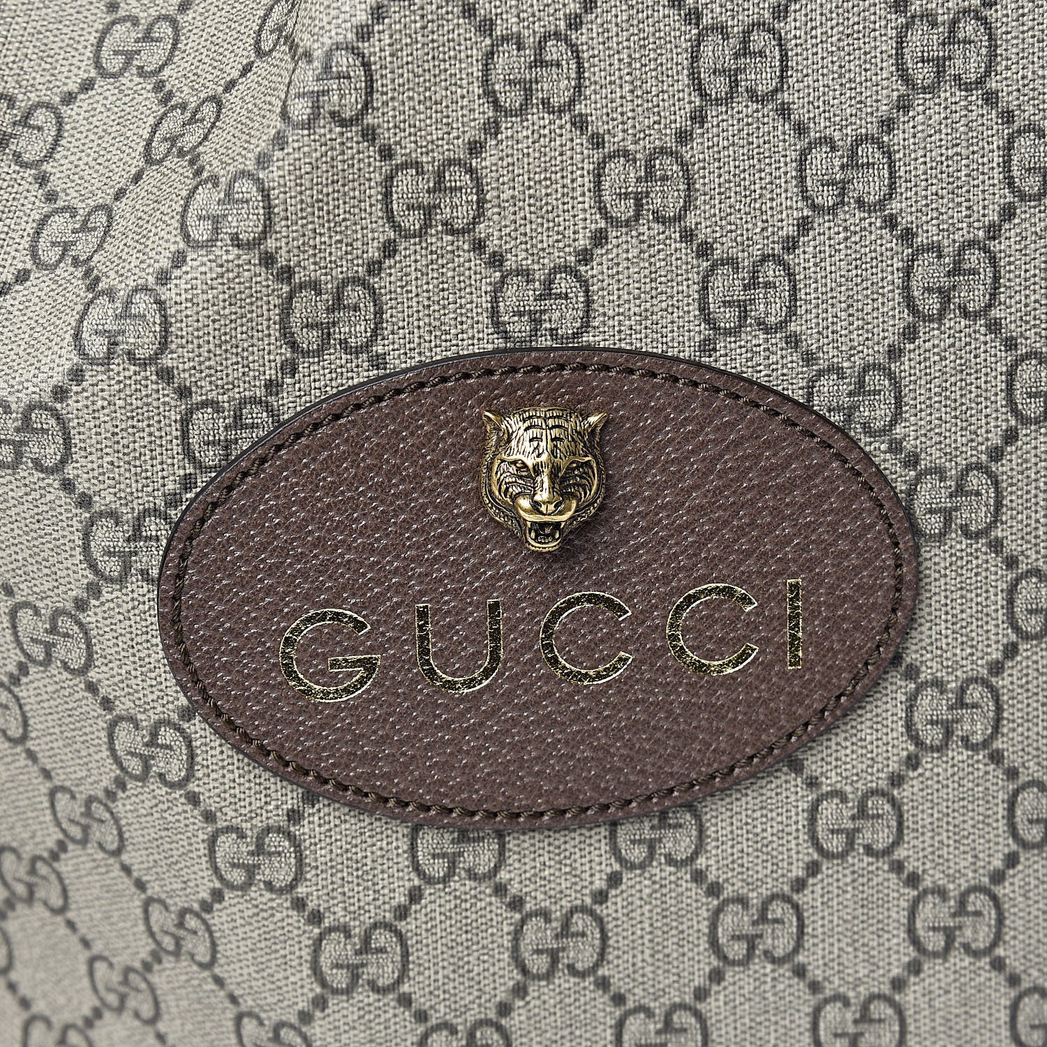 Gucci GG Supreme Monogram Neo Vintage Drawstring Backpack Beige New Acero Crop 8 of 10