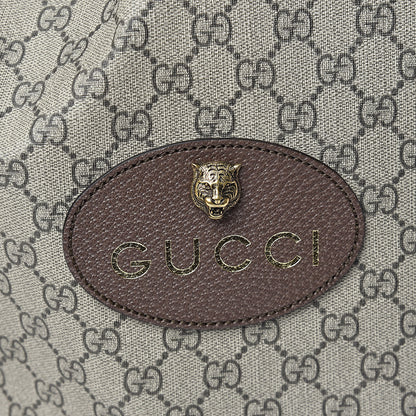 Gucci GG Supreme Monogram Neo Vintage Drawstring Backpack Beige New Acero Crop 8 of 10