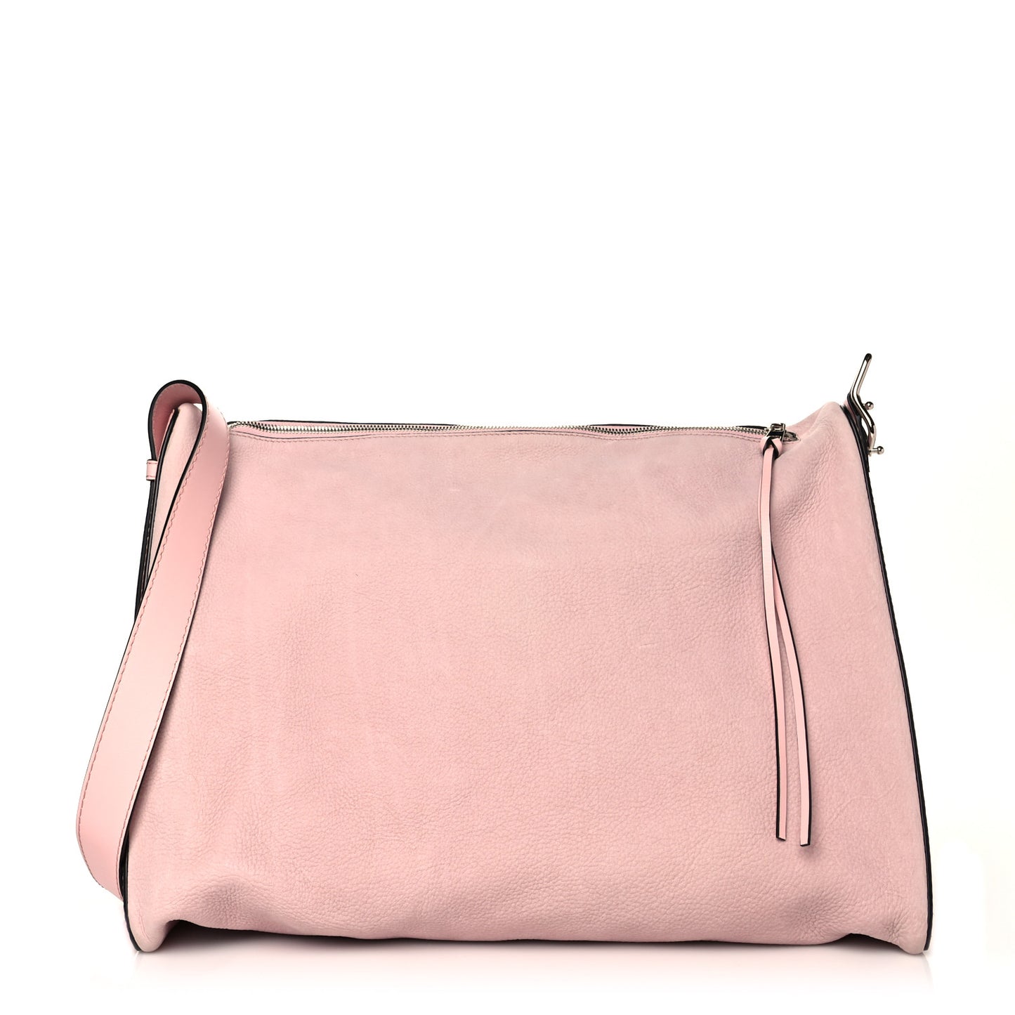 Nubuck Calfskin Berlingo Shoulder Bag Pink