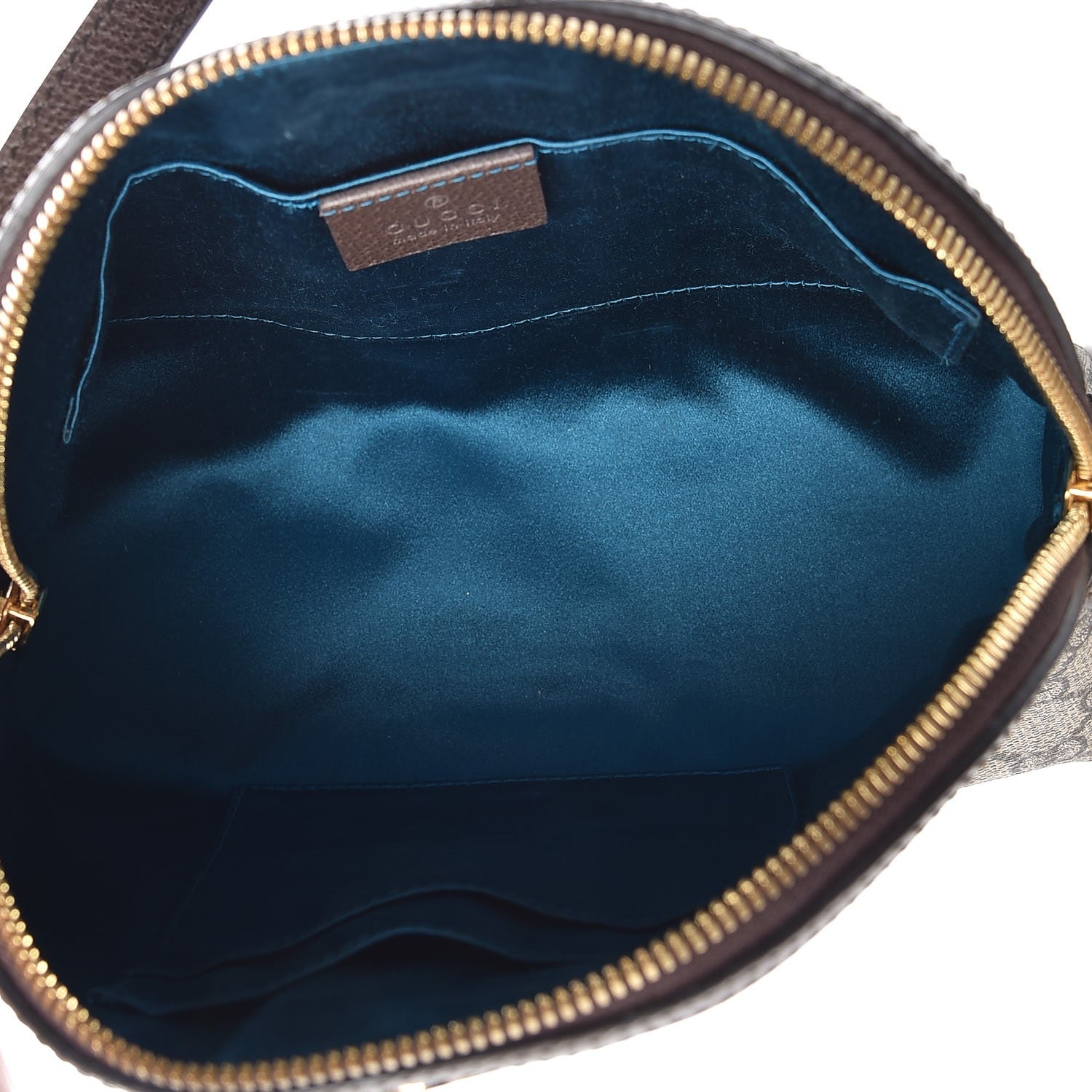 Gucci GG Supreme Monogram Textured Dollar Calfskin Web Small Ophidia Dome Shoulder Bag Beige Ebony New Acero 5 of 9