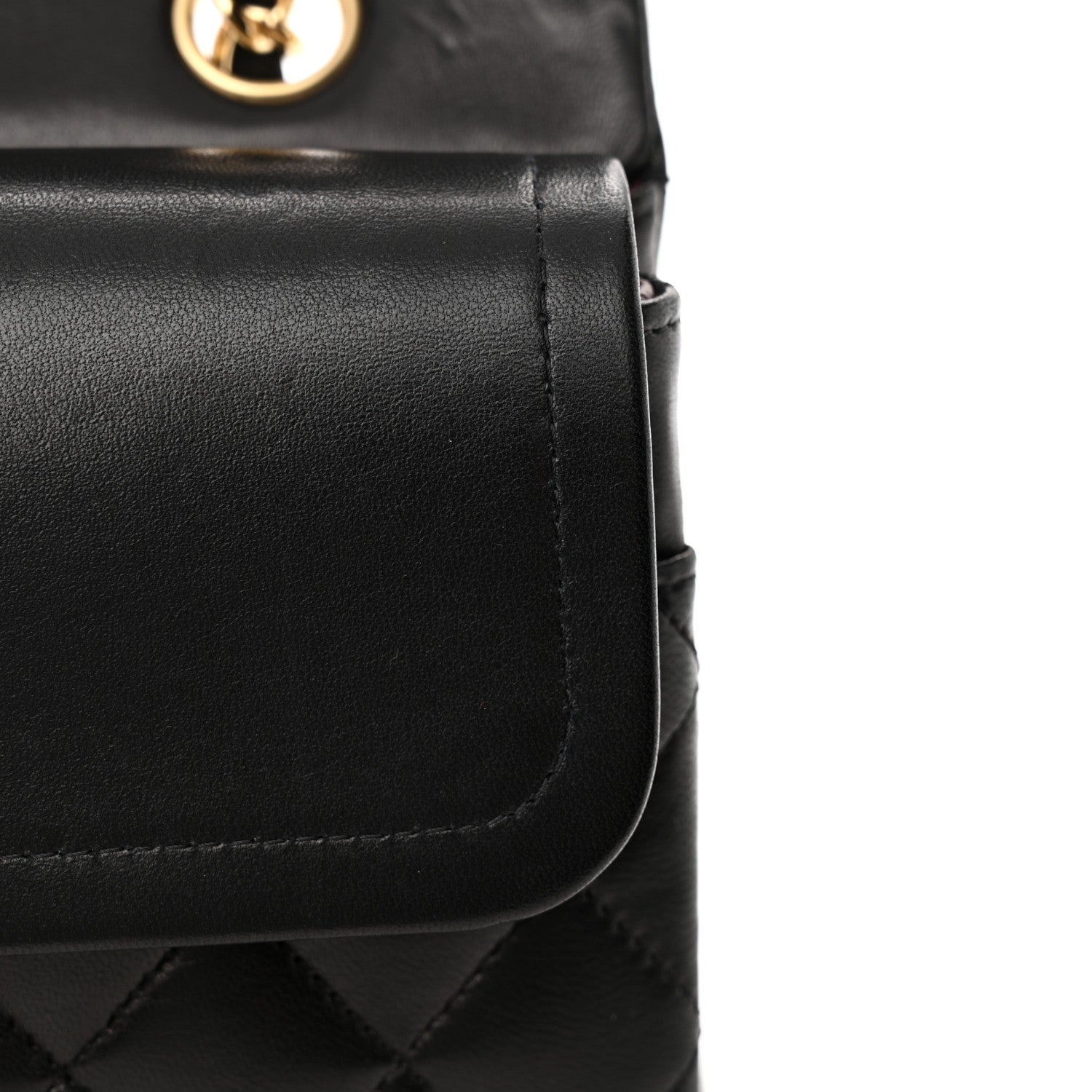 Chanel Lambskin Quilted Medium Double Flap Black 11 of 14