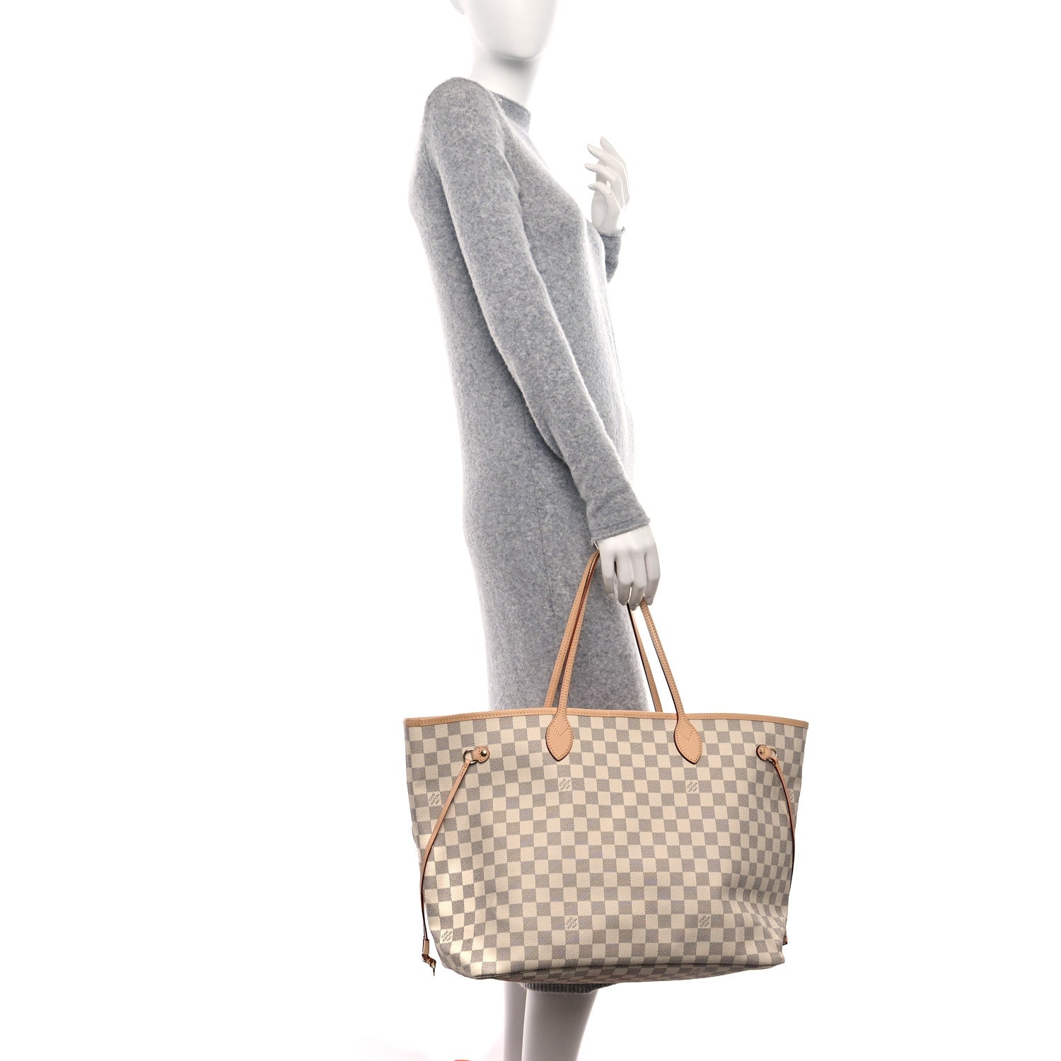 Louis Vuitton Damier Azur Neo Neverfull GM Rose Ballerine 2 of 9