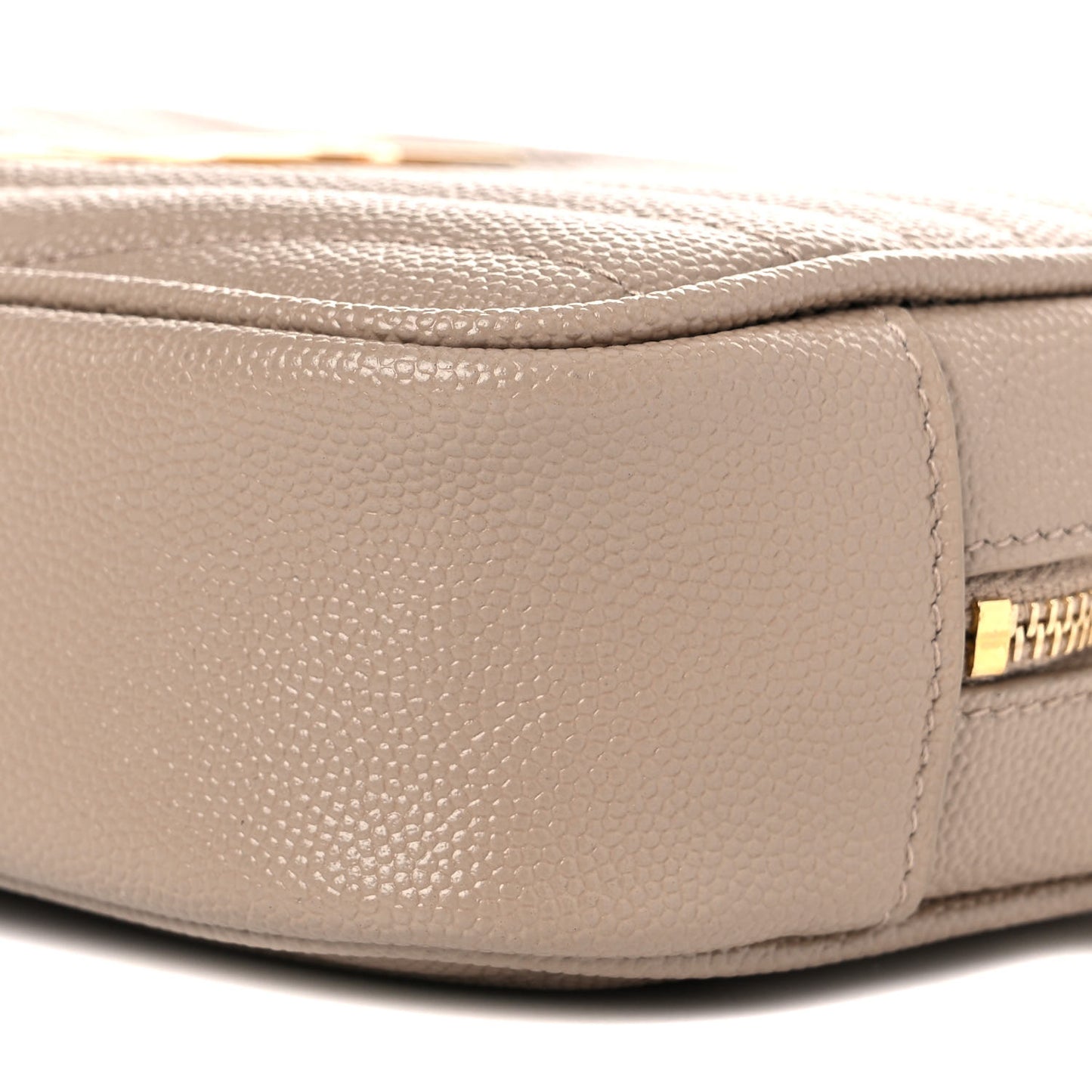 Grain De Poudre Matelasse Monogram Mini Lou Camera Bag Dark Beige