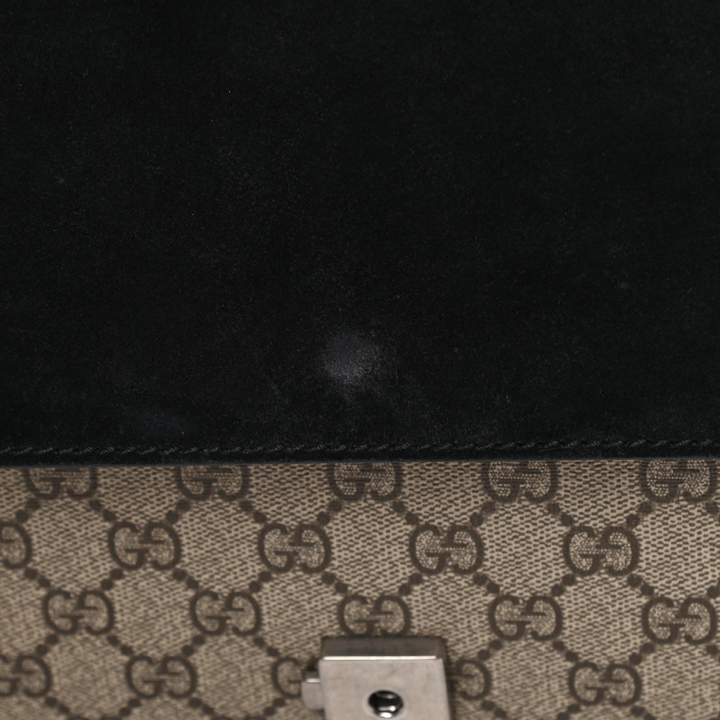 GG Supreme Monogram Medium Dionysus Shoulder Bag Black