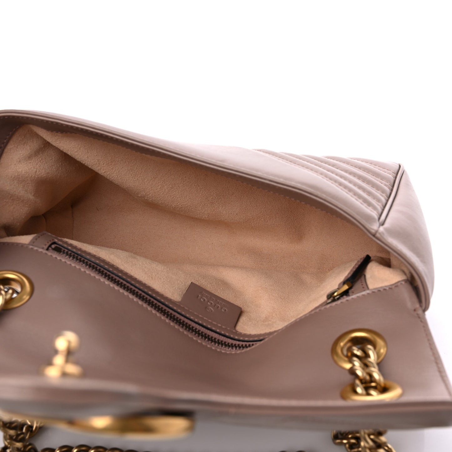 Calfskin Matelasse Small GG Marmont Shoulder Bag Porcelain Rose