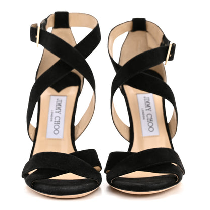 Jimmy Choo Suede Lottie Sandals 35.5 Black 3 of 10