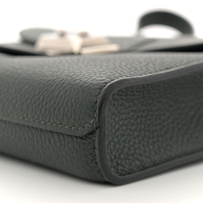 Hermes Togo Laque Sac A Depeches 21 Messenger Bag Vert Fonce Bleu Saphir 10 of 10