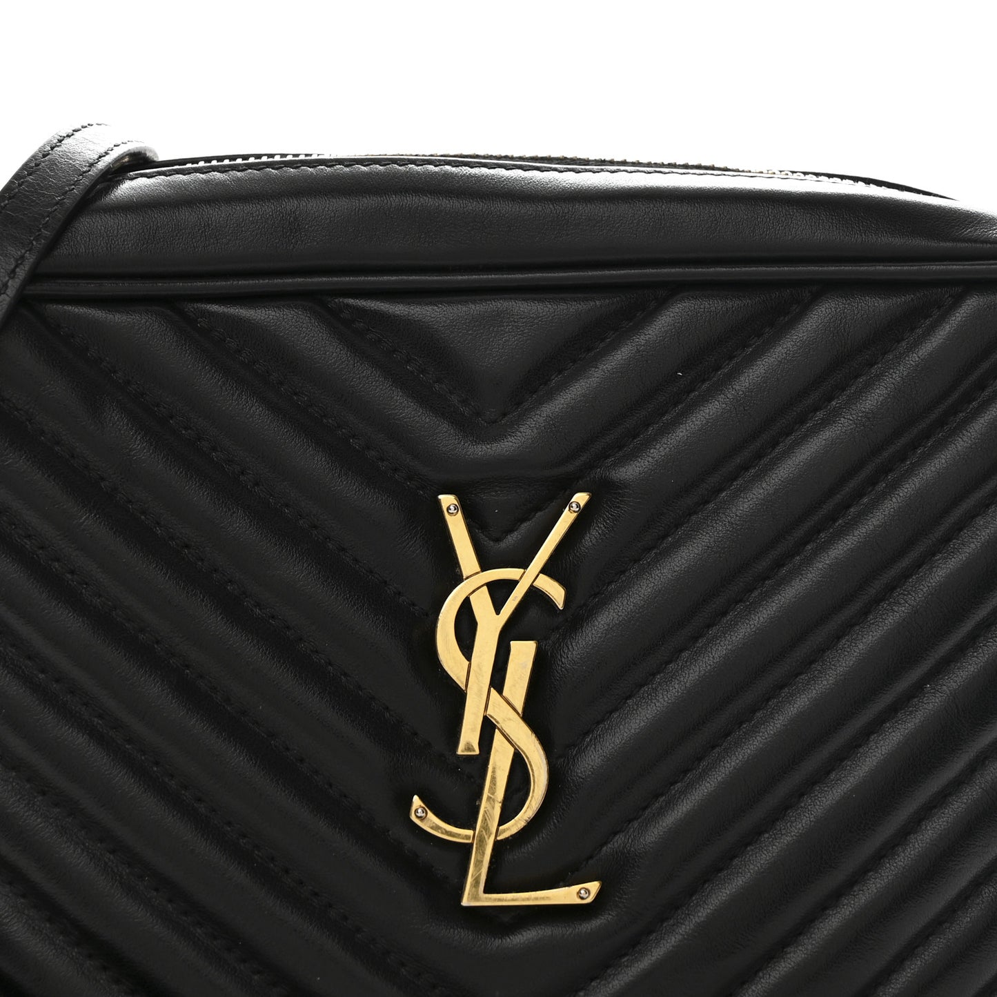 Calfskin Matelasse Monogram Lou Camera Bag Black