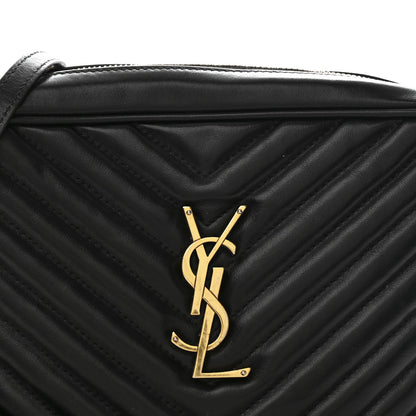 Saint Laurent Calfskin Matelasse Monogram Lou Camera Bag Black 8 of 11