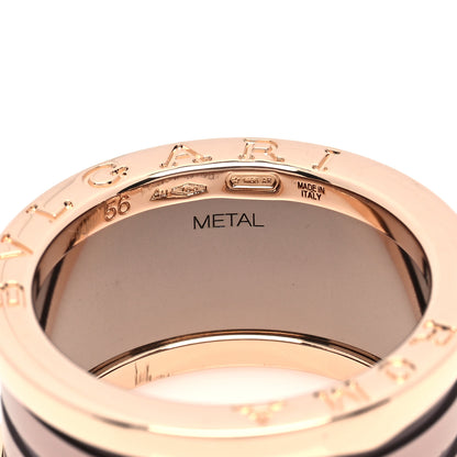 Bulgari 18K Rose Gold Bronze Cermet Roma B.Zero1 Four-Band Ring 56 7.5 5 of 5