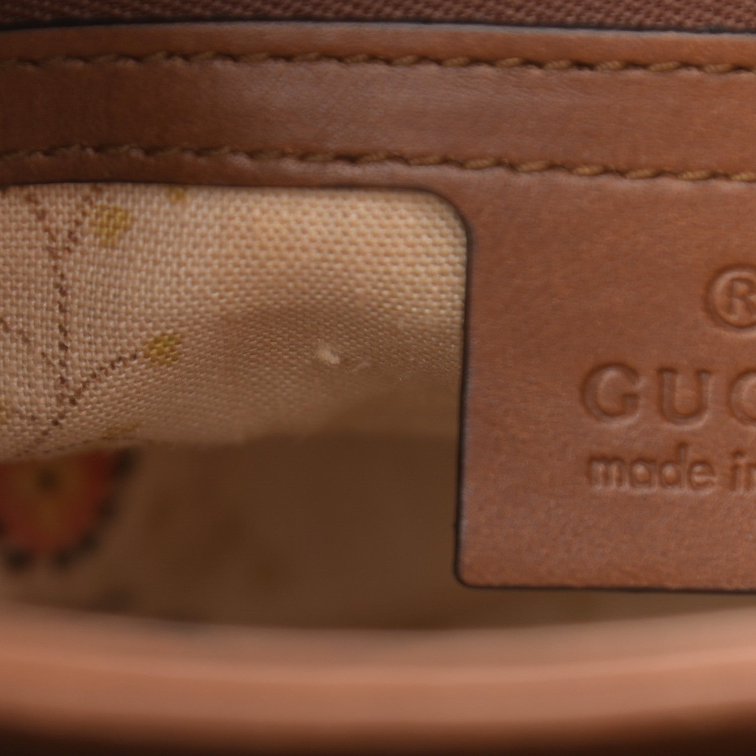 Gucci Calfskin Feline GG Marmont Flap Shoulder Bag Cuir 11 of 13