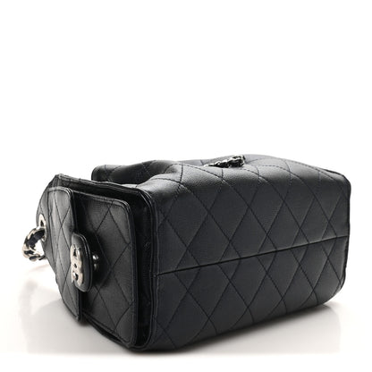 Chanel Metallic Caviar Quilted Mini Chanel 25 Handbag Dark Blue 4 of 10