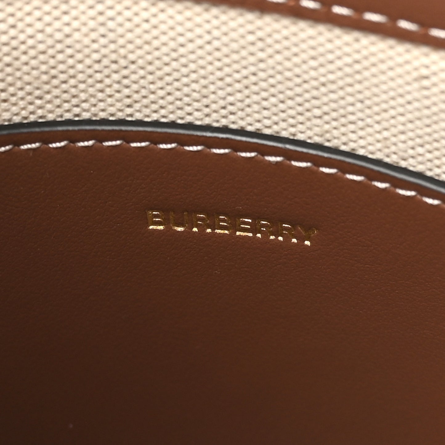 Smooth Calfskin Canvas Two Tone Micro Pocket Bag Malt Brown Tan