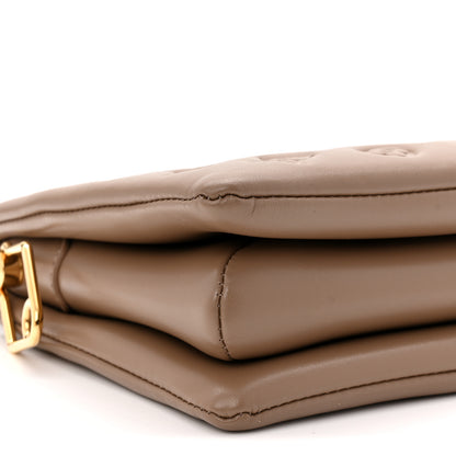 Louis Vuitton Lambskin Embossed Monogram Coussin PM Taupe 8 of 9
