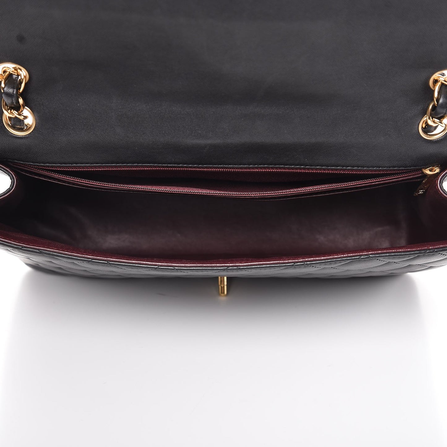 Lambskin Quilted Maxi Single Flap Black