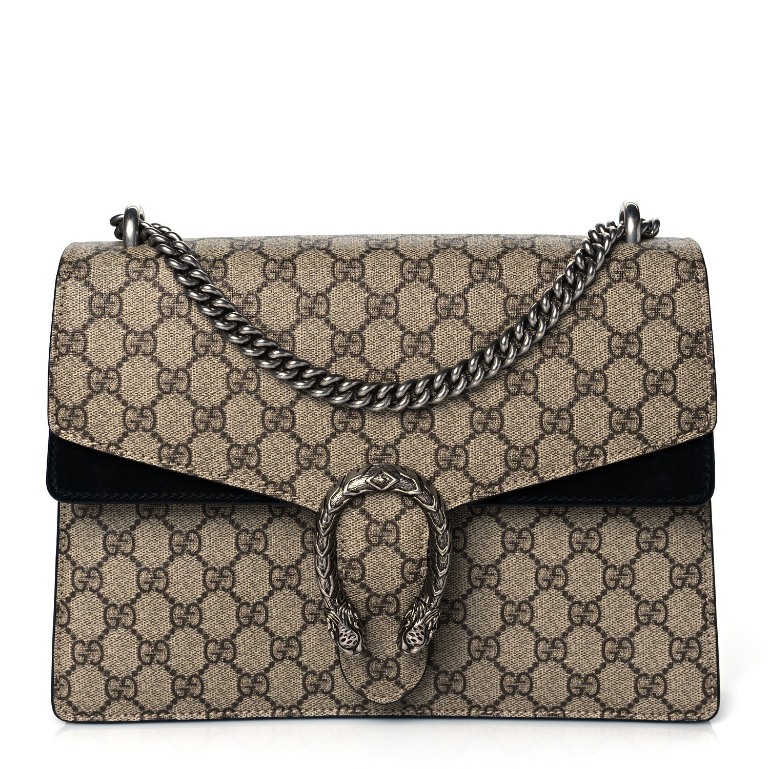 Gucci GG Supreme Monogram Medium Dionysus Shoulder Bag Black 1 of 10