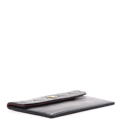 Chanel Lambskin Quilted Long Wallet Black 4 of 9