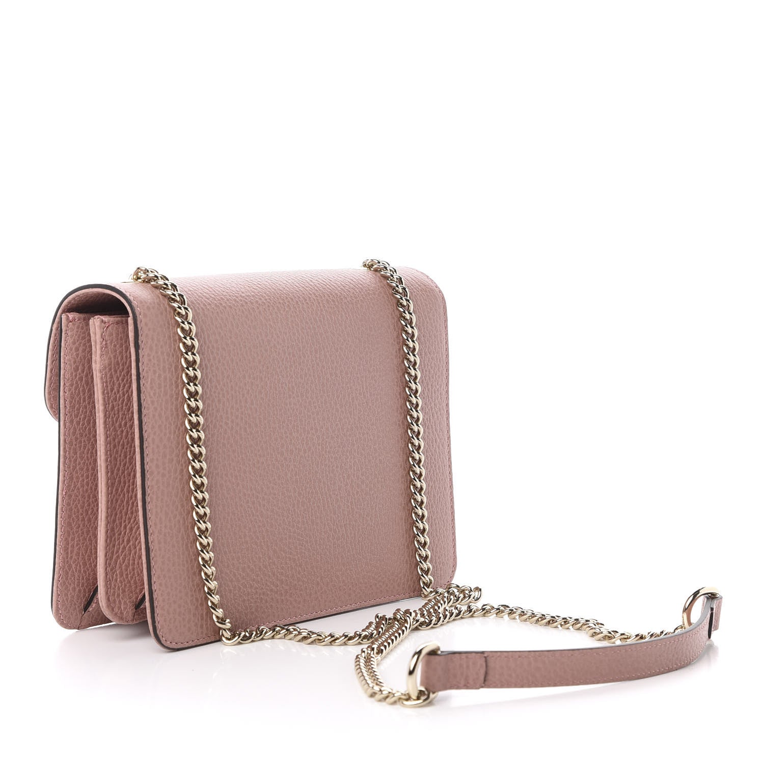 Gucci Dollar Calfskin Small Interlocking G Shoulder Bag Soft Pink 2 of 10