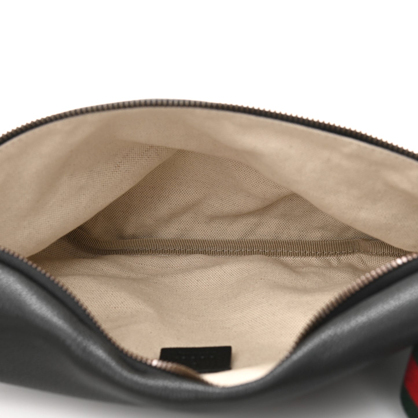 Grained Calfskin Logo Belt Bag Black