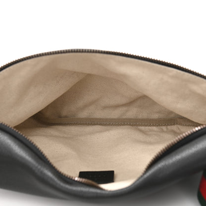 Gucci Grained Calfskin Logo Belt Bag Black 5 of 11